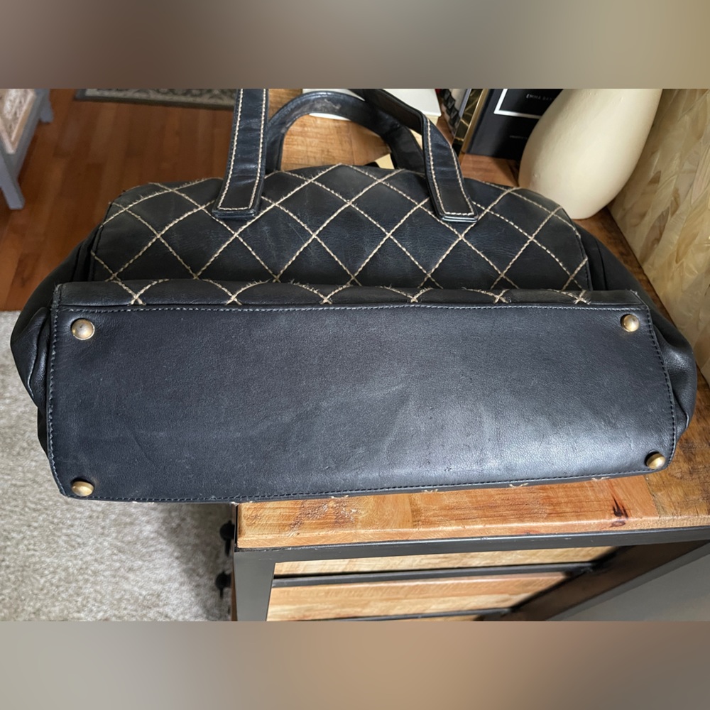 CHANEL Wild Stitch Calfskin Leather Tote Bag Handbag - Picture 5 of 12